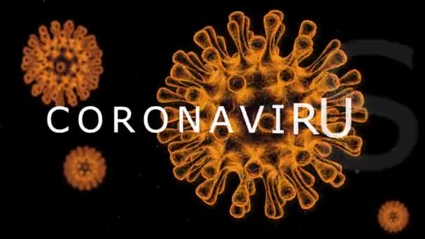 Virus Virus Coronavirus Infeksi Menular — Stok Video