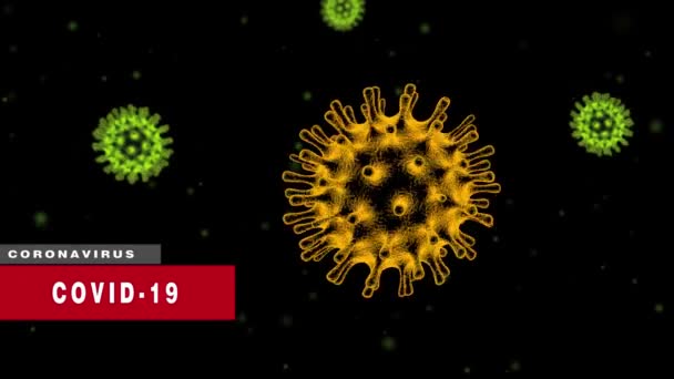 Virus Infección Contagiosa Por Brote Coronavirus Covid — Vídeo de stock