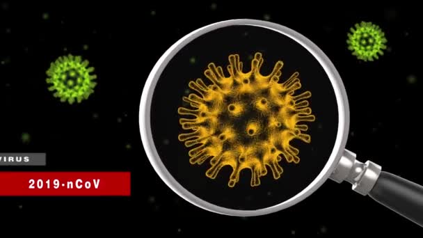 Вирус Коронавирус Covid Вспышки Инфекционной Инфекции — стоковое видео