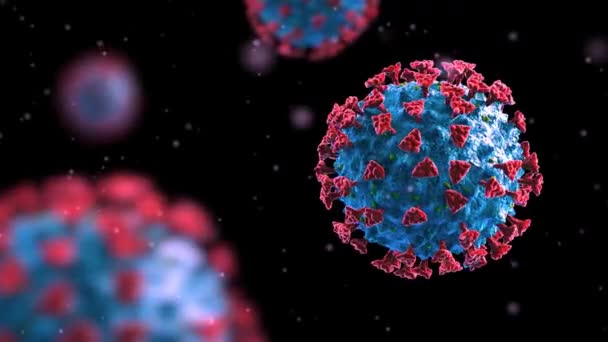 Коронавірус Ковід Інфекційна Інфекція — стокове відео