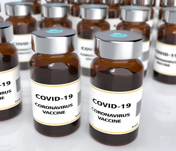 Vacuna Contra Coronavirus Que Utiliza Para Prevención Inmunización Tratamiento Infección — Foto de Stock