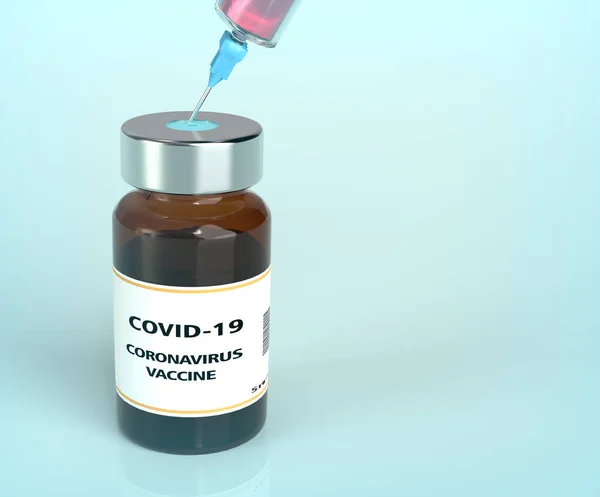 Inyección Vacuna Jeringa Contra Coronavirus Utiliza Para Prevención Inmunización Tratamiento — Foto de Stock