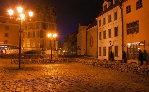 Riga, Latvia. Ancient street in old city.