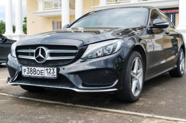 New luxury black Mercedes Benz clipart