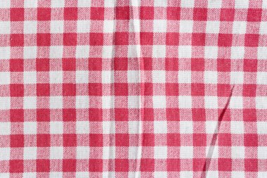 Kırmızı keten piknik masa örtüsü