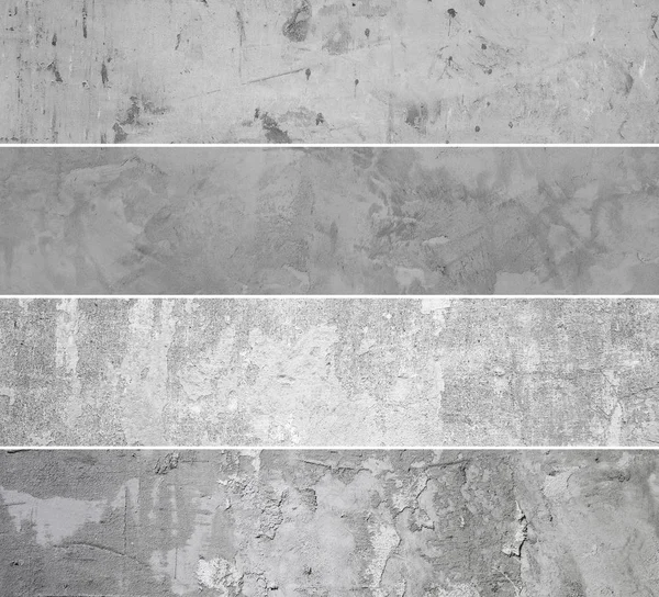 Четыре различных бетонных фона, асфальтовая текстура . — стоковое фото