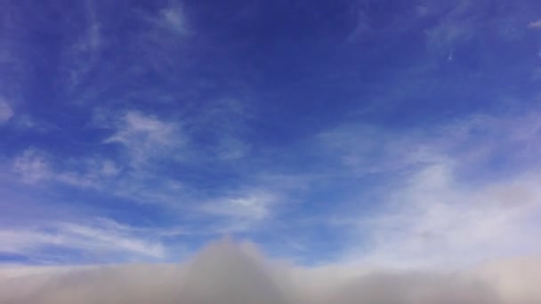 Небо над хмарами, часовий пояс неба . — стокове відео