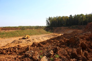 Top view of the open sand pit