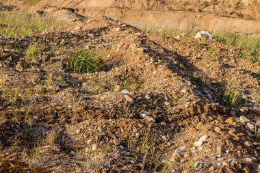 Bol taşlı kum ve çakıl ocağı.