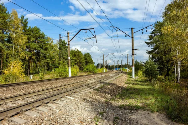Railroad Tracks Beautiful Area — Stock Photo, Image
