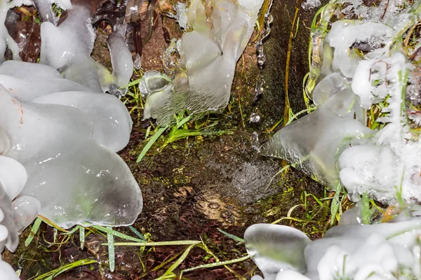 Stream Water Spring White Ice — Stock Photo, Image