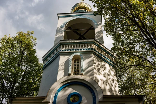 Klokkentoren Boven Kapel Van Iveron Ikoon Van Moeder Van God — Stockfoto