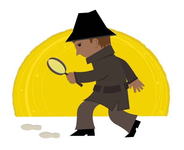 Clip-art detective — Vector de stock