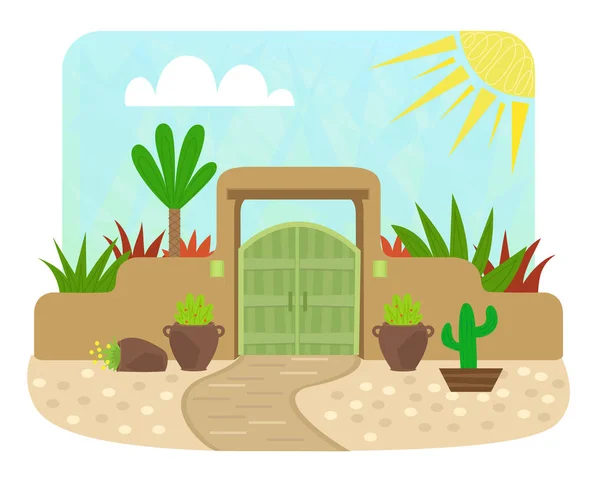 Porte de style Pueblo — Image vectorielle