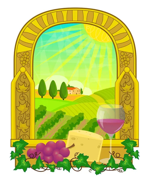 Viñedo Clip-art — Vector de stock