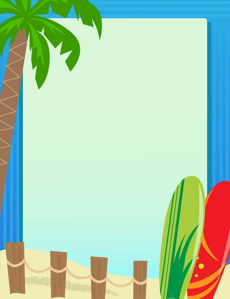 Playa Nota de verano — Vector de stock