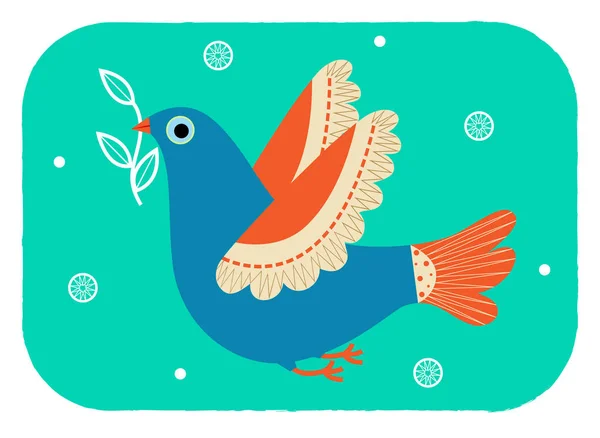 Декоративная голубка мира — стоковый вектор