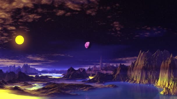 Le désastre arrive. Une énorme planète vole des profondeurs de l'espace. Elle approche d'une planète rocheuse. Au-dessus duquel flottent les nuages et où brille le soleil .