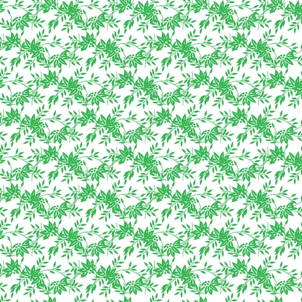 Dense green foliage seamless vector pattern background.