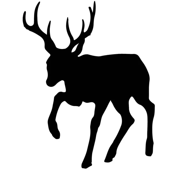 Illustration vectorielle de silhouette plus noire d'animal — Image vectorielle