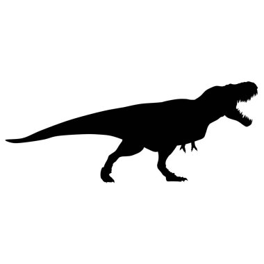 Raptor siluet siyah vektör çizim