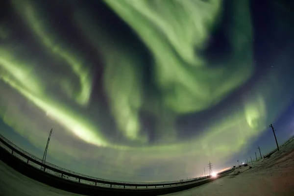 Aurora Borealis Constellations Norilsk February 2020 — Stok fotoğraf
