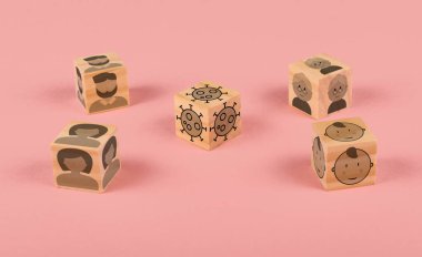 Coronavirus covid-19 için güvenli mesafe, sosyal mesafe, önleme