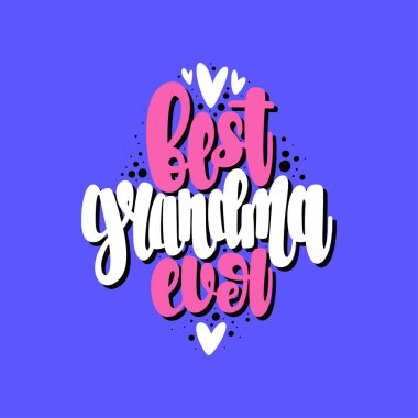 Büyükbabalar gününün bir tasviri. Vektör harfleri. Kartlar, elbiseler ve diğer şeyler için tasarım