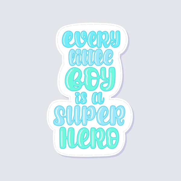 Cada Niño Súper Héroe Letras Vectoriales Diseño Para Tarjeta Invitación — Vector de stock