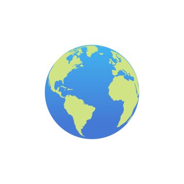 Vektör gezegeni Dünya ikonu. Düz Gezegen Dünya simgesi