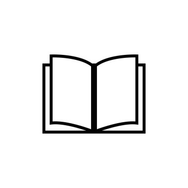 Kitap ikonu vektörü. Kitap simgesi izole edildi