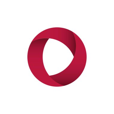 Vektör Çemberi Logo Tasarım Şablonu. Sonsuz Döngü Şekli C Döngüsü