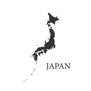 Japonya Haritası - Vektör