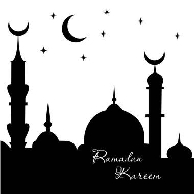 Ramazan Kareem Arap kaligrafi selamlama çizgisi m