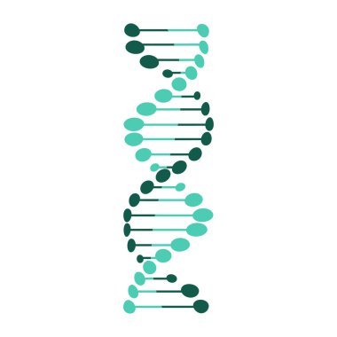 Beyaz arkaplanda izole edilmiş DNA sembolü