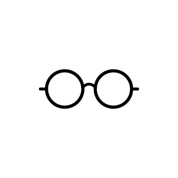 Brillensymbol. Brillensymbol. runde Gläser Symbolset - v — Stockvektor
