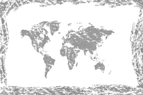 Mapa świata Grunge.Stara, zabytkowa mapa świata. — Wektor stockowy