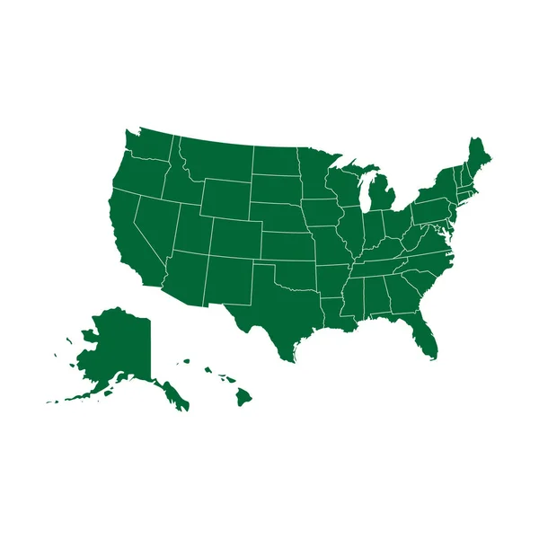 Mapa de EE.UU. - Vector — Archivo Imágenes Vectoriales