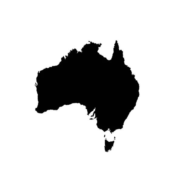 Austrália mapa em branco. Fundo australiano. Mapa da Austrália iso —  Vetores de Stock