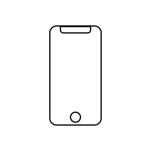 Smartphone icono simple con sombra. Vector — Vector de stock