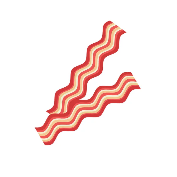 Ícone plano de vetor de bacon — Vetor de Stock