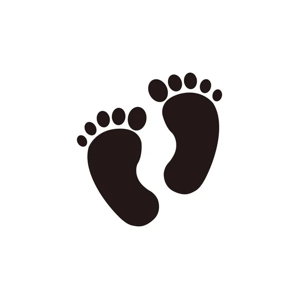 Baby feet icon flat element. Vector illustration of baby feet ic — Stock Vector