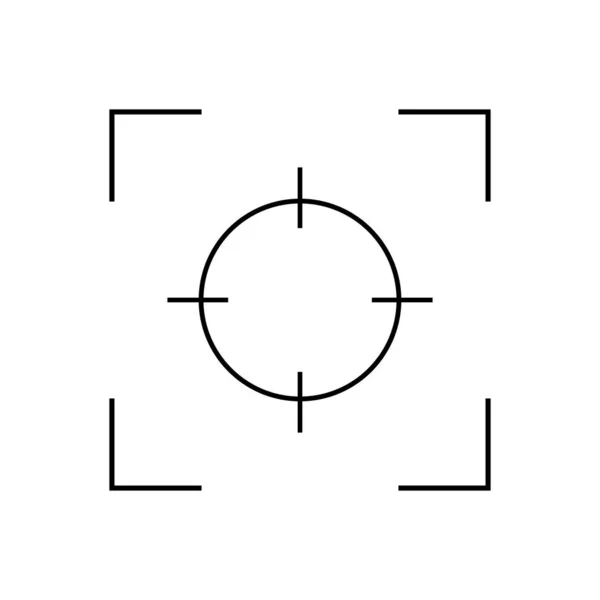 Icono de enfoque, vector de lente de enfoque - Vector — Vector de stock