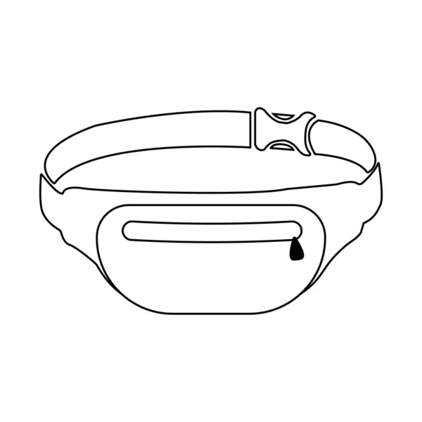 Icône de sac de taille sur blanc — Image vectorielle
