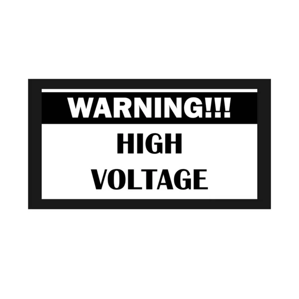 Icona di allarme ad alta tensione. Elettrocuzione pericolo vettore Illustrat — Vettoriale Stock