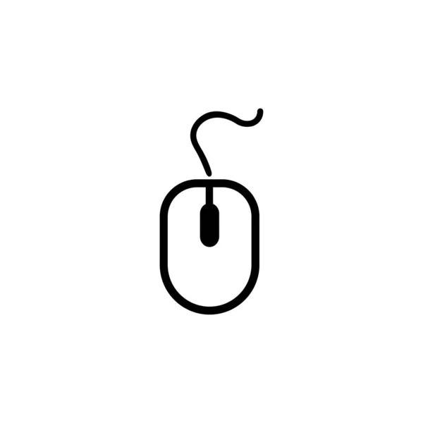 Symbole d'icône de souris d'ordinateur. PC Souris icône vectoriel illustration isolée . — Image vectorielle