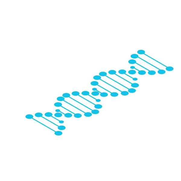 Filamento de símbolo de ADN Aislado sobre fondo blanco — Vector de stock