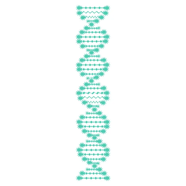 Faixa de símbolo de DNA Isolado no fundo branco — Vetor de Stock