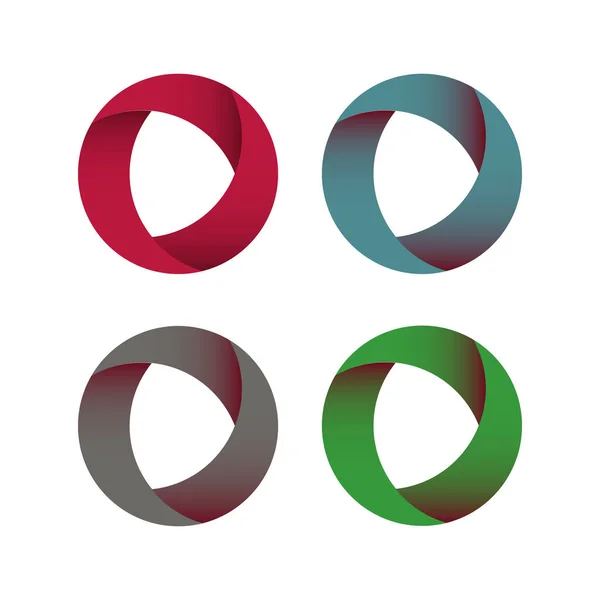 Modèle de conception de logo de cercle vectoriel. Cycle C de forme de boucle infinie — Image vectorielle