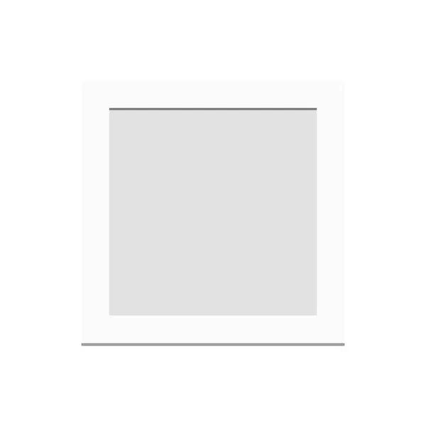 White blank square picture frame isolated on white background. v — 스톡 벡터